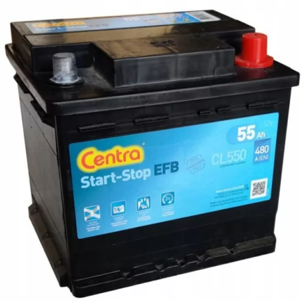 Centra Start-Stop EFB CL550 (55 A/h), 480A R+