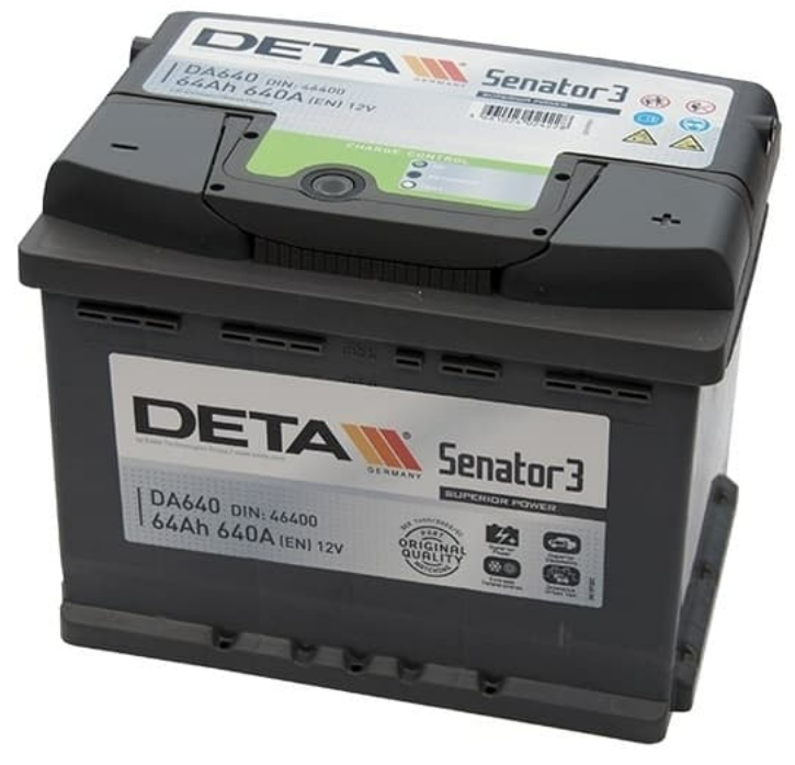 Deta Senator 3 DA640 (64 A/h), 640A R+