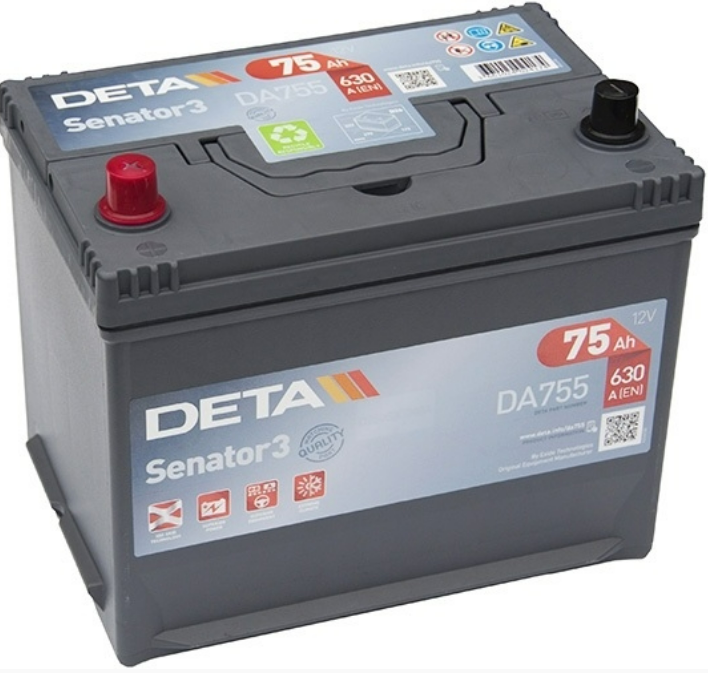 Deta Senator 3 DA755 (75 A/h), 630A L+