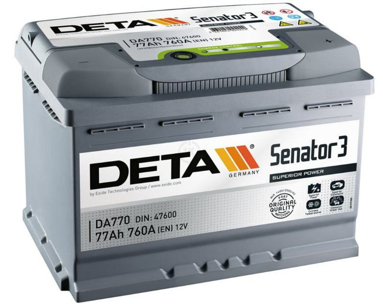 Deta Senator 3 DA770 (77 A/h), 760A R+