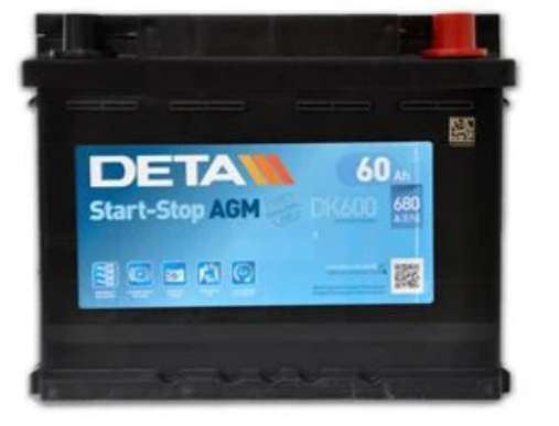 Deta Start-Stop AGM DK600 (60 A/h), 680A R+