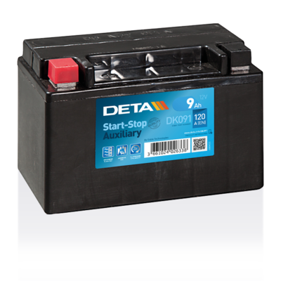 Deta Start-Stop Auxiliary D091 (9 A/h) 120A L+