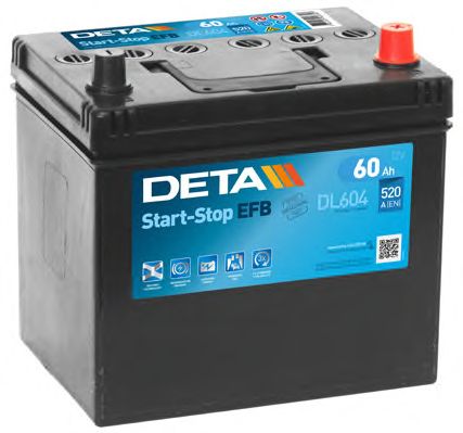 Deta EFB DL604 (60 A/h), 520A R+