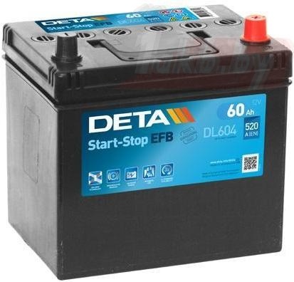 Deta EFB DL605 (60 A/h), 520A L+