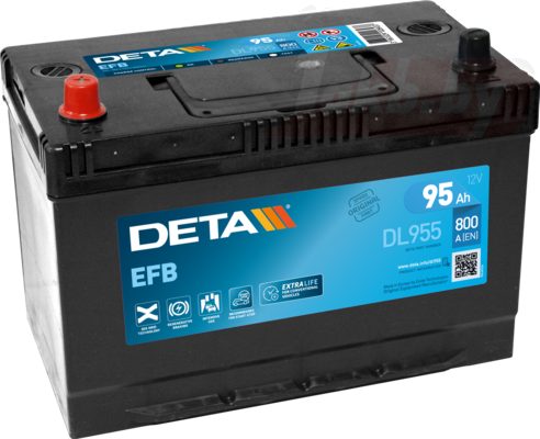 Deta EFB DL955 (95 A/h), 800A L+