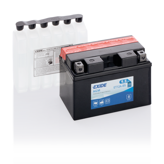 Exide AGM (MC) ET12A-BS (9,5 A/h), 130A L+