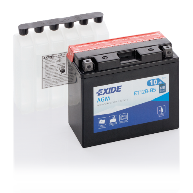 Exide AGM (MC) ET12B-BS (10 A/h), 160A L+