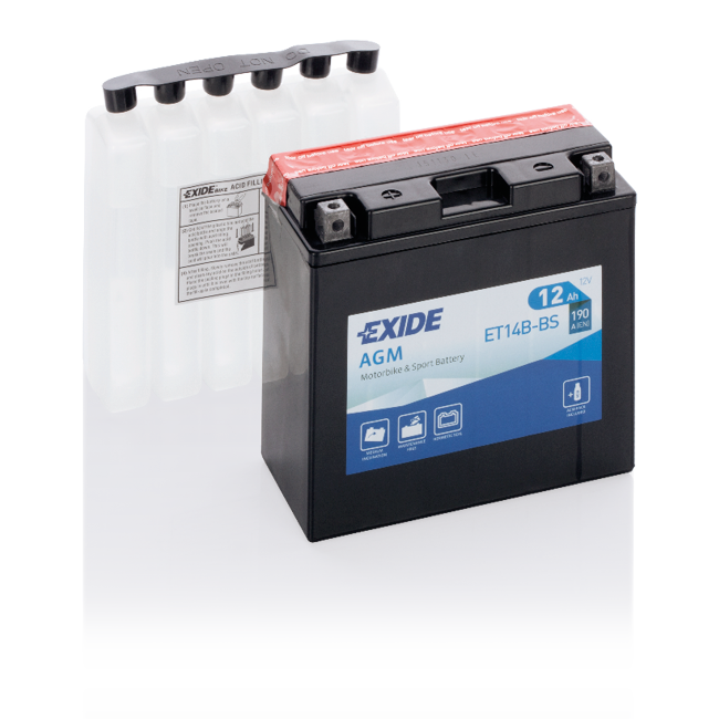 Exide AGM (MC) ET14B-BS (12 A/h), 190A L+