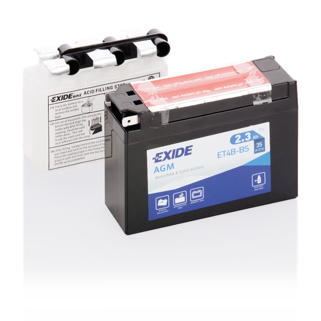 Exide AGM (MC) ET4B-BS (2,3 A/h), 35A R+