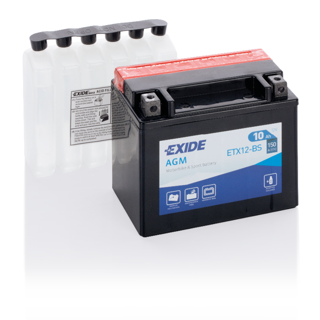 Exide AGM (MC) ETX12-BS (10 A/h), 150A L+
