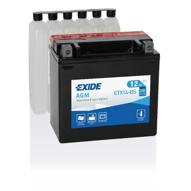 Exide AGM (MC) ETX14-BS (12 A/h), 200A L+