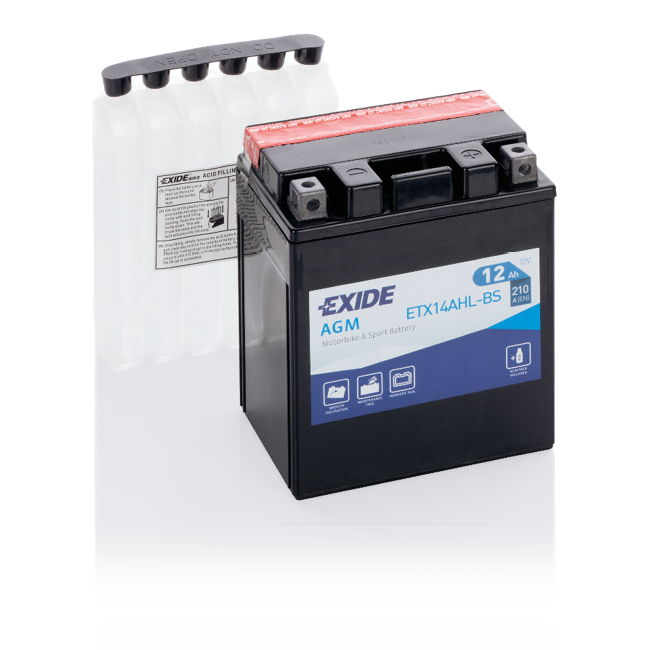 Exide AGM (MC) ETX14AHL-BS (12 A/h), 210A R+