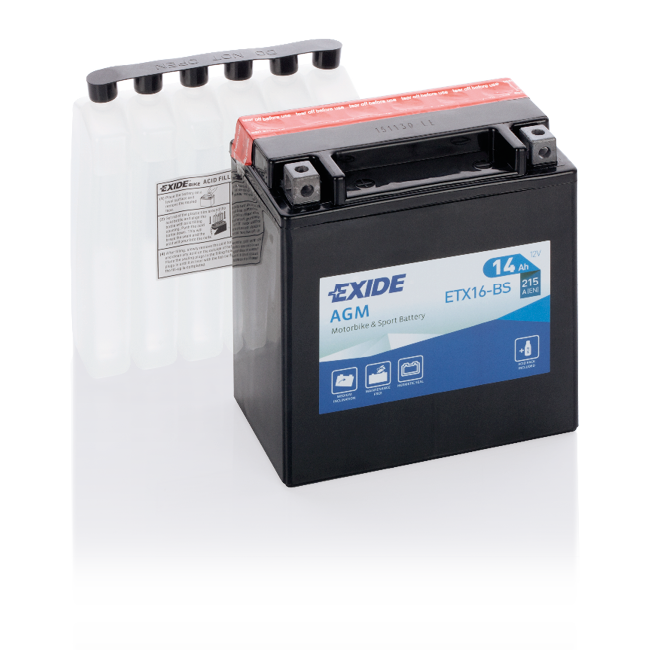Exide AGM (MC) ETX16-BS (14 A/h), 215A L+