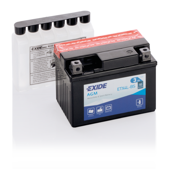 Exide AGM (MC) ETX4L-BS (3 A/h), 50A R+