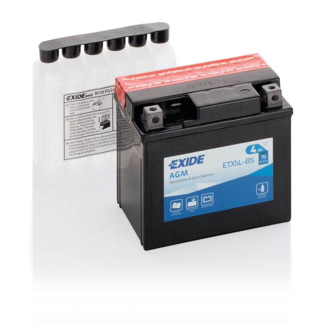 Exide AGM (MC) ETX5L-BS (4 A/h), 70A R+