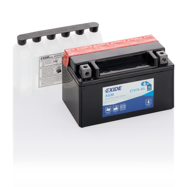 Exide AGM (MC) ETX7A-BS (6 A/h), 90A L+