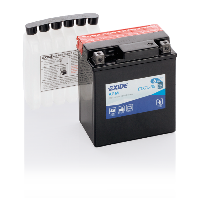 Exide AGM (MC) ETX7L-BS (6 A/h), 100A R+