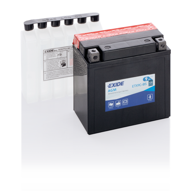 Exide AGM (MC) ETX9C-BS (9 A/h), 120A L+