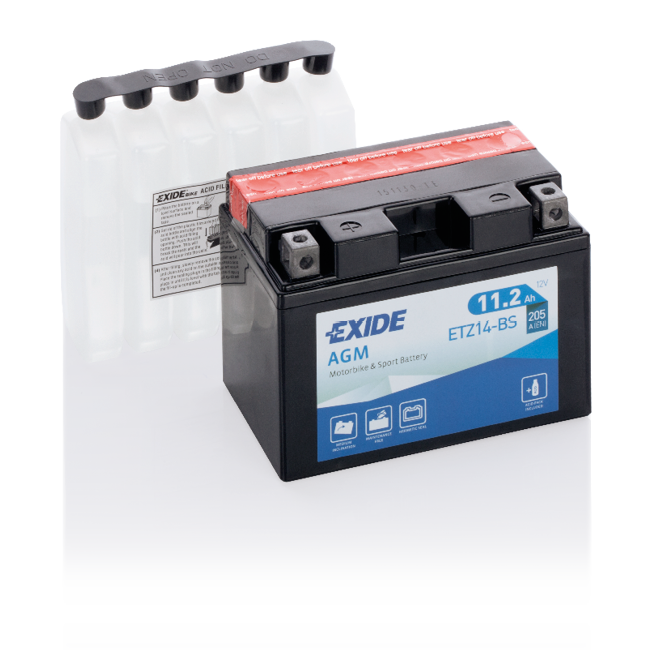 Exide AGM (MC) ETZ14-BS (11 A/h), 205A L+