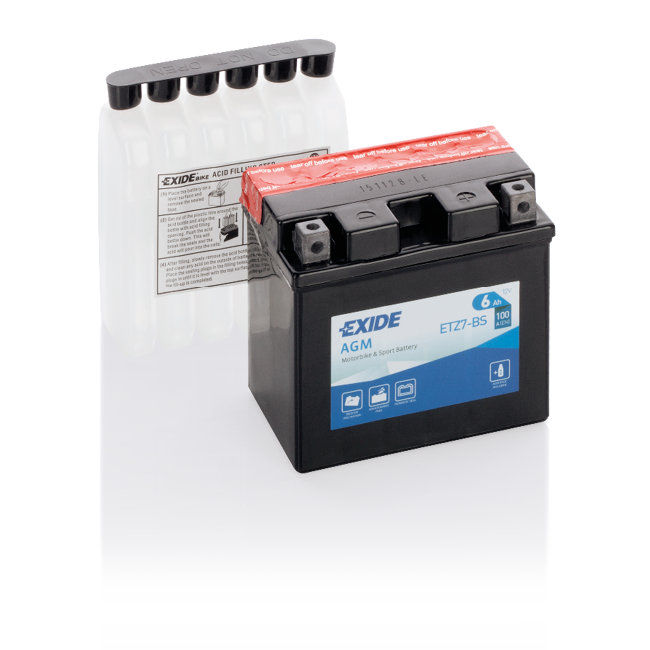 Exide AGM (MC) ETZ7-BS (6A/h), 100A R+