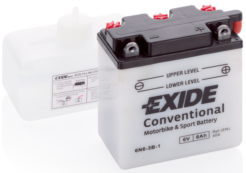 EXIDE CONVENTIONAL 6N6-3B-1 (6 A/h) 40A R+