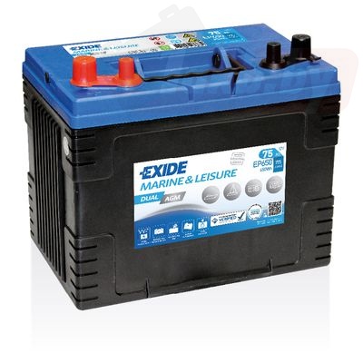 Exide Dual AGM EP650 (75 A/h), 650Wh, 775A L+