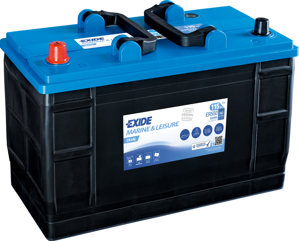 Exide Dual ER550 (115 A/h) 550WH, 760A L+
