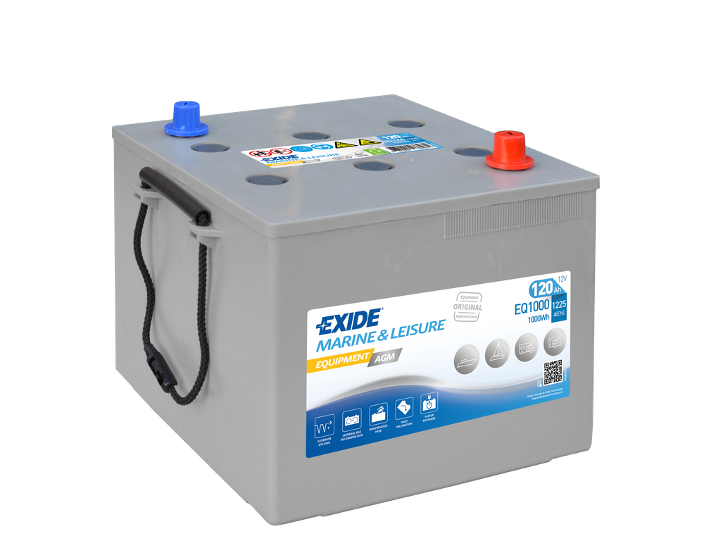 Exide Equipment AGM EQ1000 (120 A/h) 1000WH R+