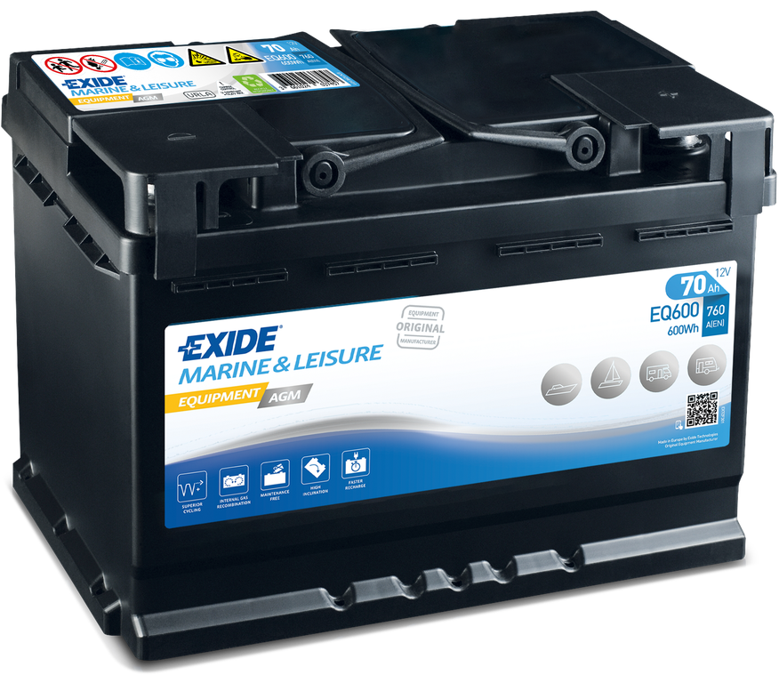 Exide Equipment AGM EQ600 (70 A/h) 600WH R+