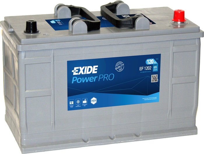 Exide Power Pro EF1202 (120 A/h) 870A R+