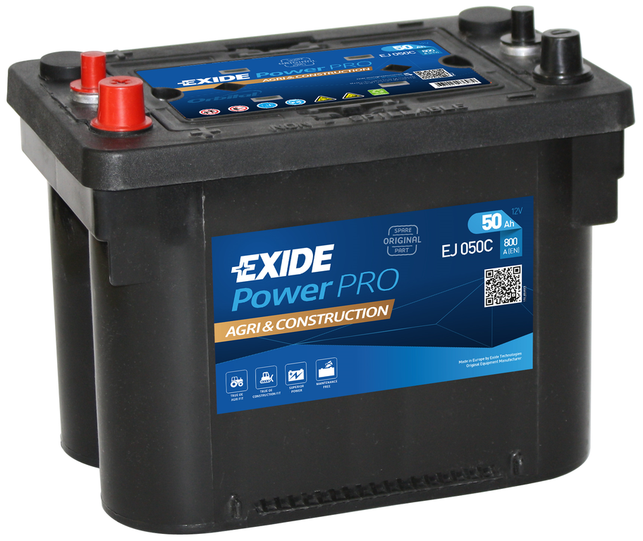 Exide PowerPro Agri & Construction EJ050C (50 A/h) 800A L+