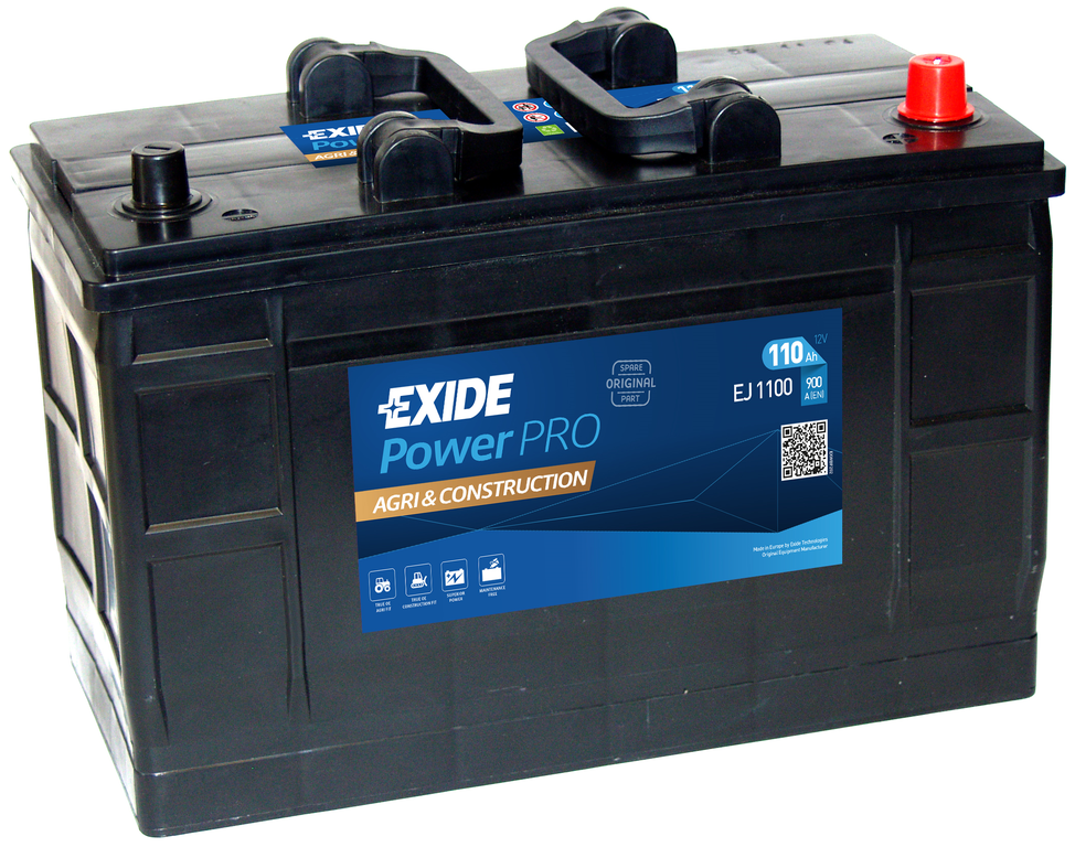Exide PowerPro Agri & Construction EJ1100 (110 A/h) 850A R+