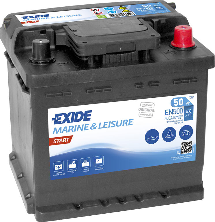Exide Start EN500 (50 A/h) 500WH, 450A R+