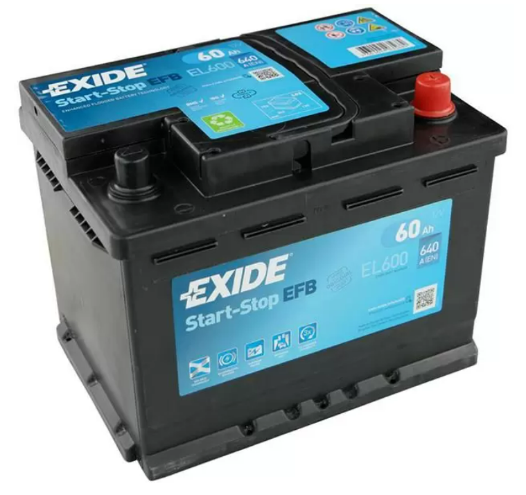 Exide Start-Stop EFB EL600 (60 A/h), 640A R+