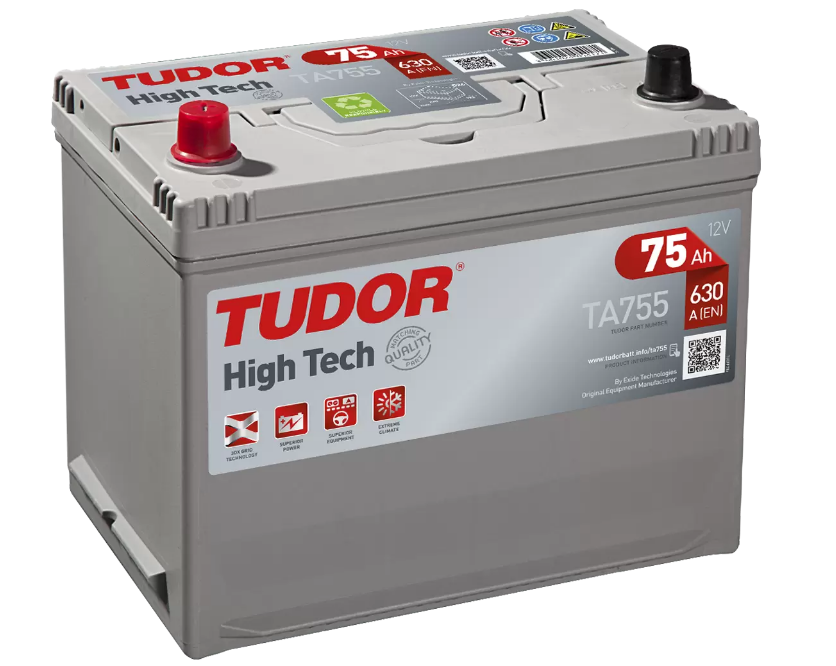 Tudor High Tech Japan TA755 (75 A/h), 630A L+