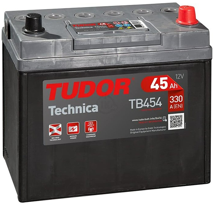 Tudor Technica TB454 (45 A/h), 330A R+