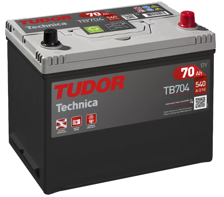 Tudor Technica TB704 (70 А/ч), 540A R+
